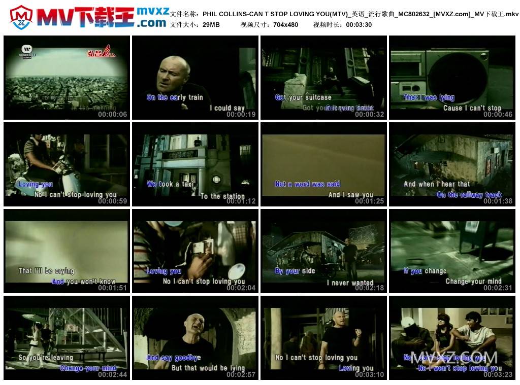 PHIL COLLINS-CAN T STOP LOVING YOU(MTV)_英语_流行歌曲_MC802632
